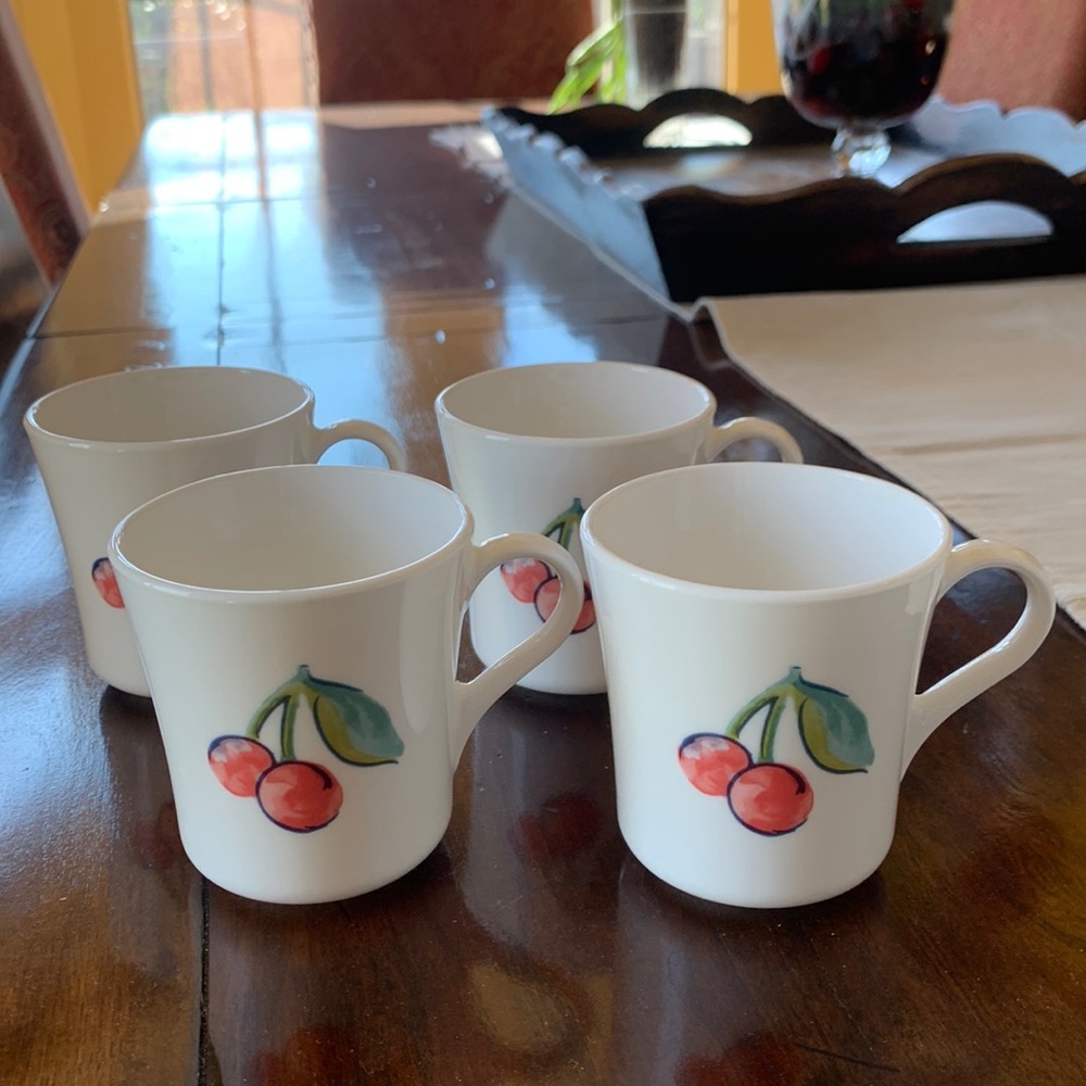 Vintage Cherry Pear 🍒 🍐 Corning Cups